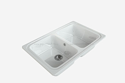MAXSTONE Мойка глянцевая MS-12 (белый металлик) 780*495*210